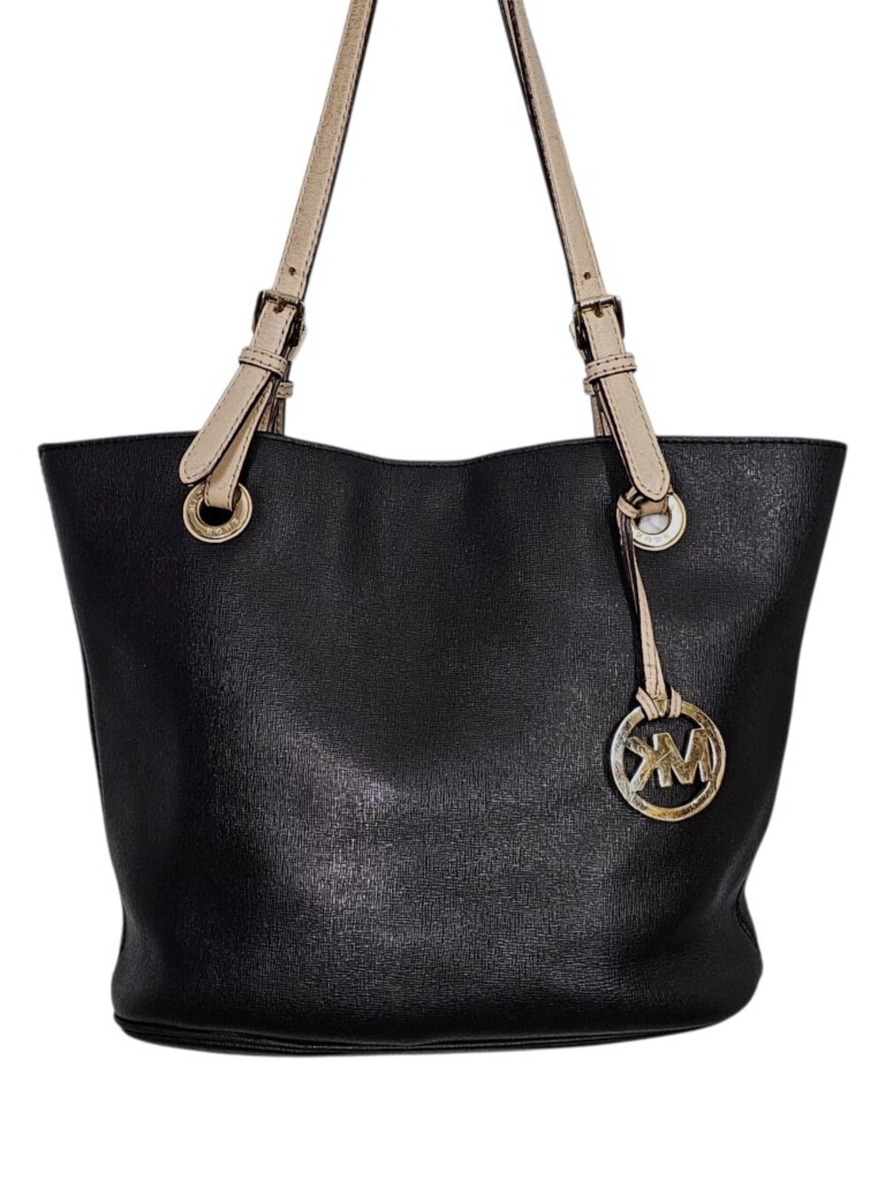 Michael Kors Jet Set Black Leather Shoulder Hobo Tote Hand Bag COA - Picture 15 of 16